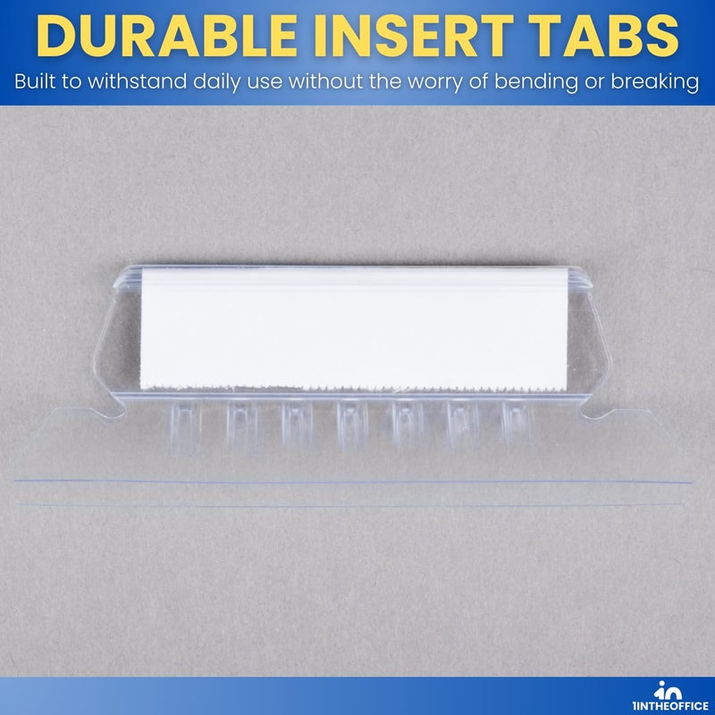 1InTheOffice Clear Hanging Folder Tabs, and Inserts 3-1/2" x 5/8", 50/Pack (3 1/2") - Image 4